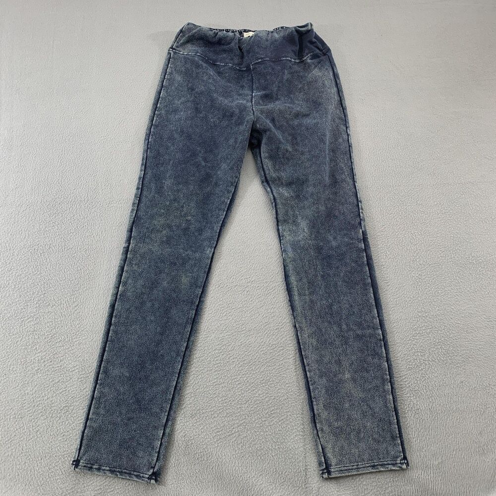 Earthbound Trading Co Leggings Womens Large Blue High Rise Denim Jegging Stretch